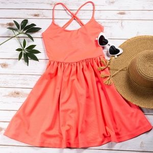 Guess Skater Lace-up-back Dress